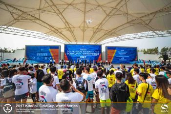 Leading KiteFoilers Shrug off Challenging Light Conditions to Stage Tight Racing