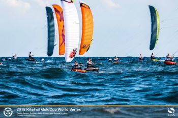 French Duo Battle at Opening of KiteFoil World Series in Tricky Conditions in Sardinia